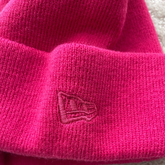 MLB New Era Los Angeles Dodgers Pop Base Beanie Pink/Orange Embroidered Toboggan - Picture 3 of 7